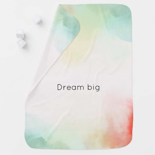 Red Yellow Blush Tie Dye Baby Blanket (In Situ)