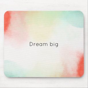 Red Yellow Blush Tie Dye Mouse Pad
