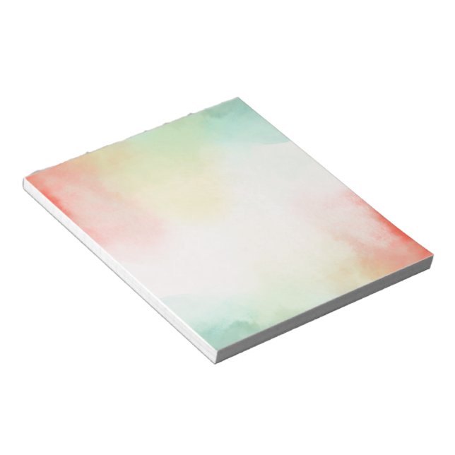 Red Yellow Blush Tie Dye Notepad (Angled)