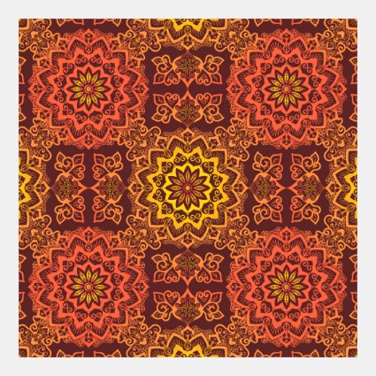 Red Yellow Brown Mandala Backgrounds Patterns