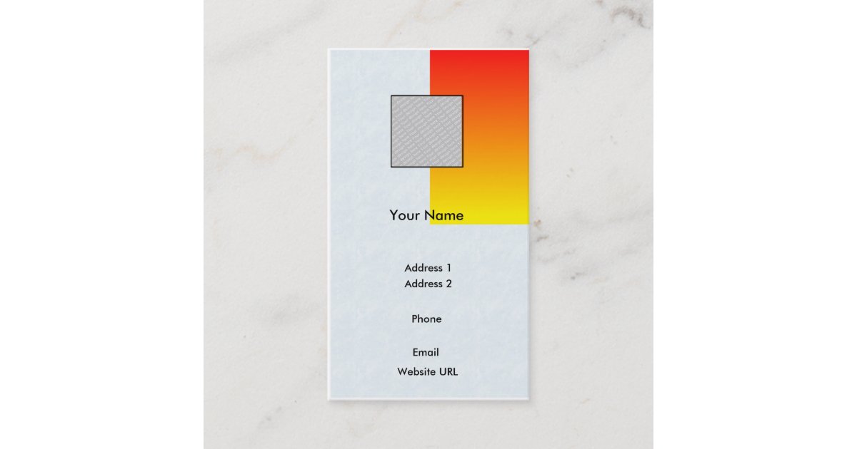 Red/Yellow-Business Business Card | Zazzle