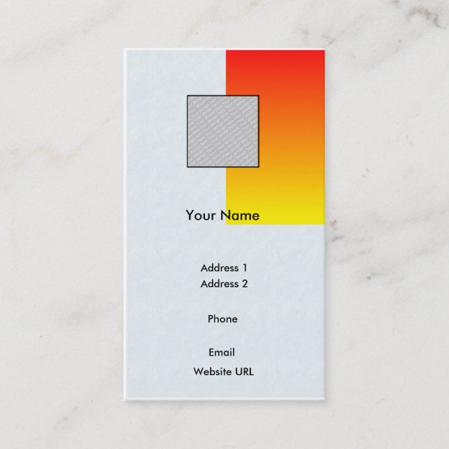 Red/Yellow-Business Business Card (Front)