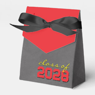 Red & Yellow Chalkboard Graduation Gift Boxes