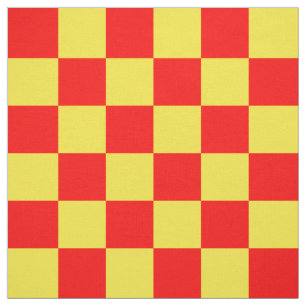 Red Yellow Check Checkered Pattern Design  Fabric