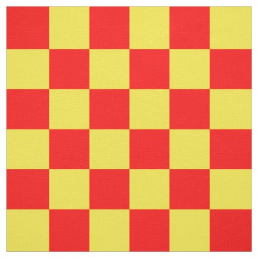 Red Yellow Check Checkered Pattern Design  Fabric