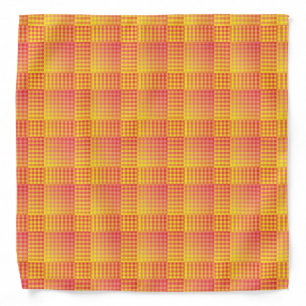 Red Yellow Checker Abstract Pattern Bandana