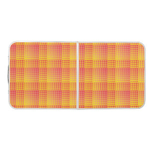 Red Yellow Checker Abstract Pattern Beer Pong Table