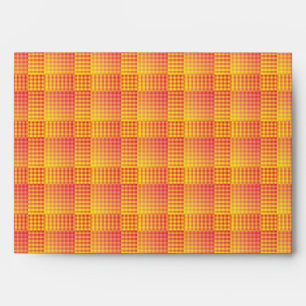 Red Yellow Checker Abstract Pattern Envelope