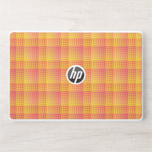 Red Yellow Checker Abstract Pattern HP Laptop Skin