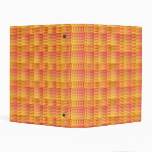 Red Yellow Checker Abstract Pattern Mini Binder