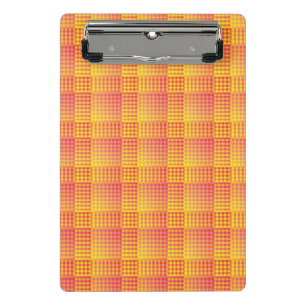 Red Yellow Checker Abstract Pattern Mini Clipboard