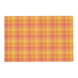 Red Yellow Checker Abstract Pattern Placemat