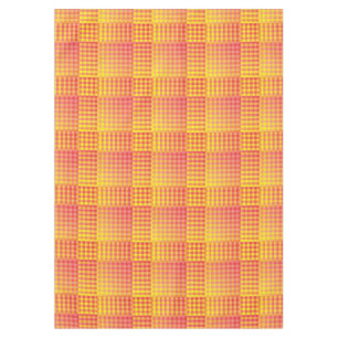 Red Yellow Checker Abstract Pattern Tablecloth