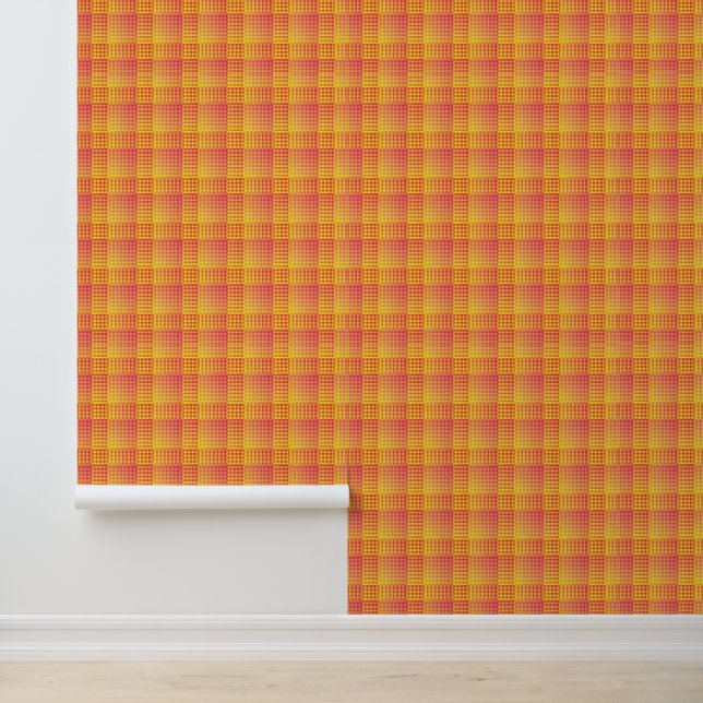 Red Yellow Checker Abstract Pattern Wallpaper (Application)