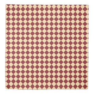 Red Yellow Checker Diamond Pattern Duvet Cover