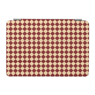 Red Yellow Checker Diamond Pattern iPad Mini Cover
