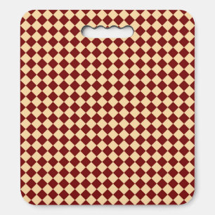 Red Yellow Checker Diamond Pattern Seat Cushion