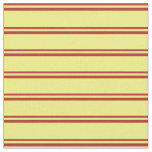 [ Thumbnail: Red & Yellow Colored Lines Pattern Fabric ]