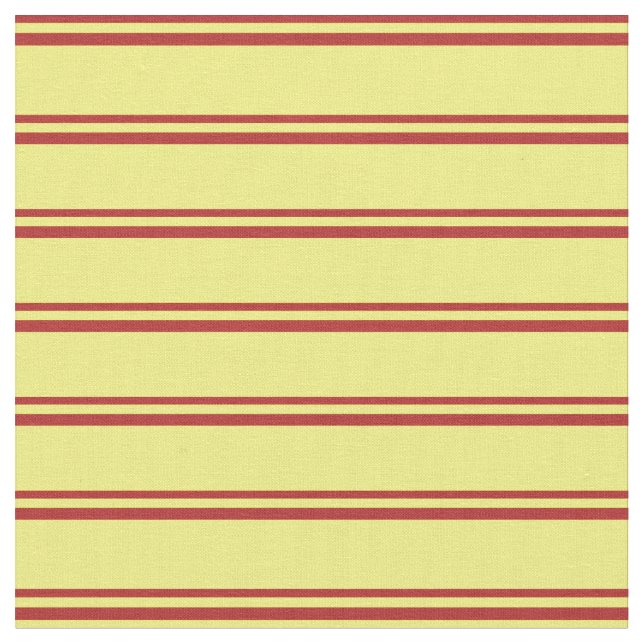 Red & Yellow Colored Lines Pattern Fabric (Close Up)