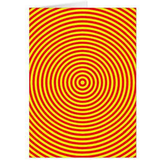 Red & Yellow Concentric Circles Cards (Front)