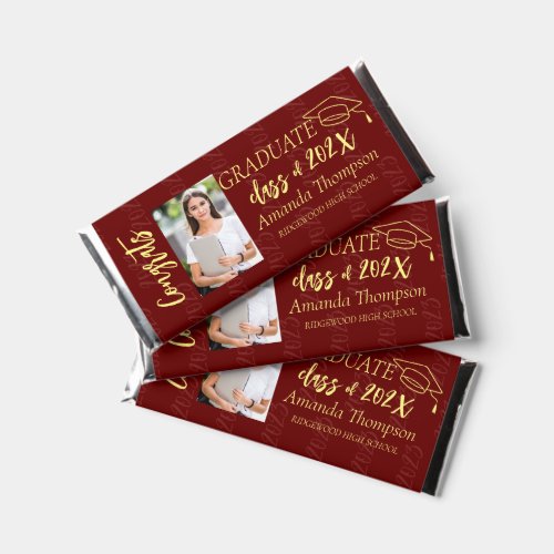 Red Yellow Congrats Graduate Photo Graduation Hershey Bar Favors