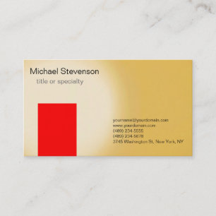 Red Yellow Consultant Business Card