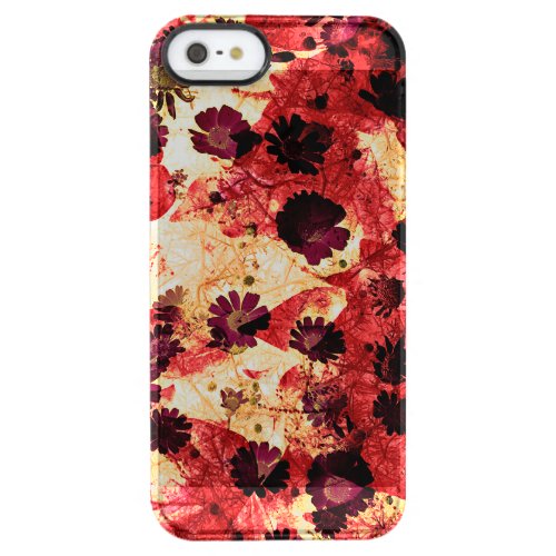 Red yellow daisy flower pattern abstract design clear iPhone SE55s case