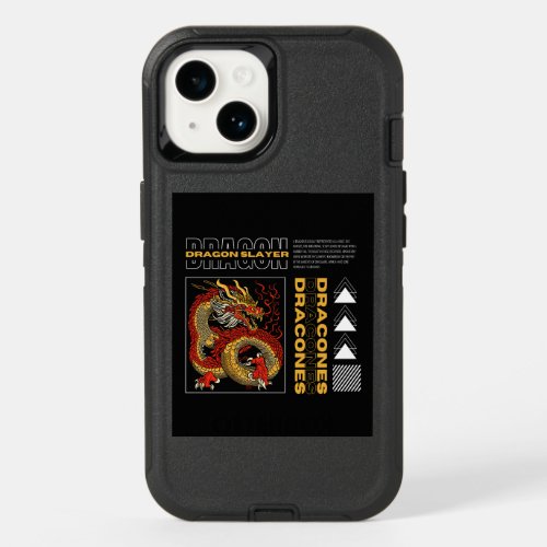 Red Yellow Dragon Illustration  OtterBox iPhone 14 Case