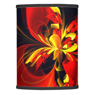 Red Yellow Floral Modern Abstract Art Pattern #10 Lamp Shade
