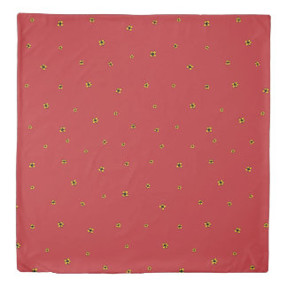 Red & Yellow Flower Duvet Cover