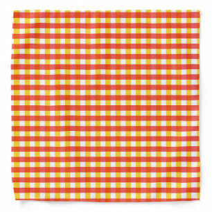 Red Yellow Gingham Check   Bandana