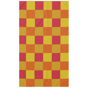 Red, Yellow, Gold and Orange Mini Squares Tablecloth