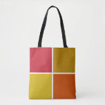 Red, Yellow, Gold and Orange Squares Tote Bag