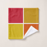 Red, Yellow, Gold and Orange Squares Wash Cloth
