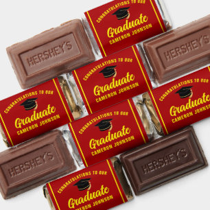 Red Yellow Graduate Custom Graduation Party Hershey's Miniatures