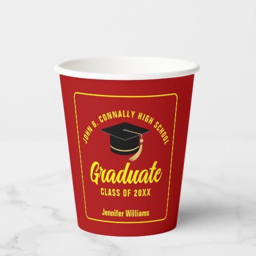 Red Yellow Graduate Custom Graduation Party