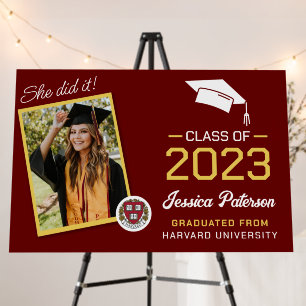 Red Yellow Graduation Welcome Photo Party  Foam Board