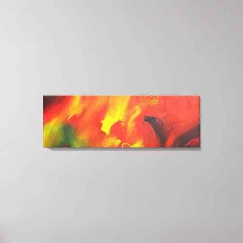 Red Yellow Green Abstract Expressionism Painting Canvas Print