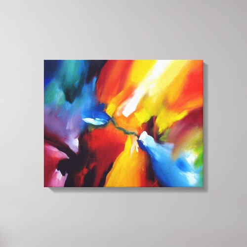 Red Yellow Green Blue Abstract Canvas Print