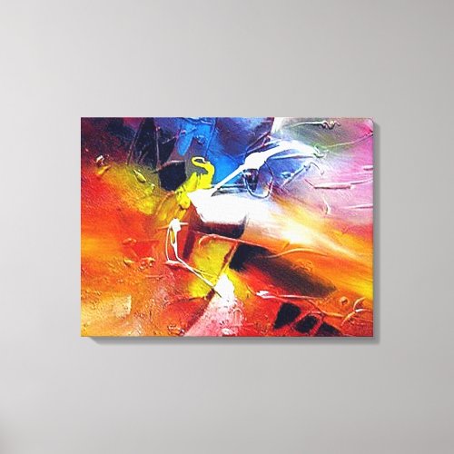 Red Yellow Green Blue Abstract Canvas Print