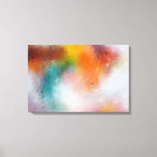 Red Yellow Green Blue Abstract Expressionism Canvas Print