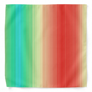 Red Yellow Green Blue Stripes Bandana