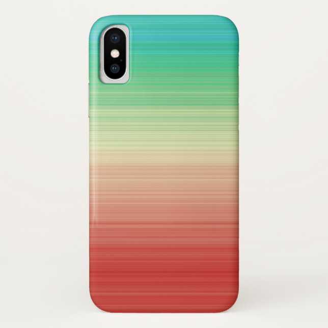 Red Yellow Green Blue Stripes Case-Mate iPhone Case (Back)
