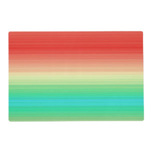 Red Yellow Green Blue Stripes Placemat