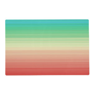 Red Yellow Green Blue Stripes Placemat
