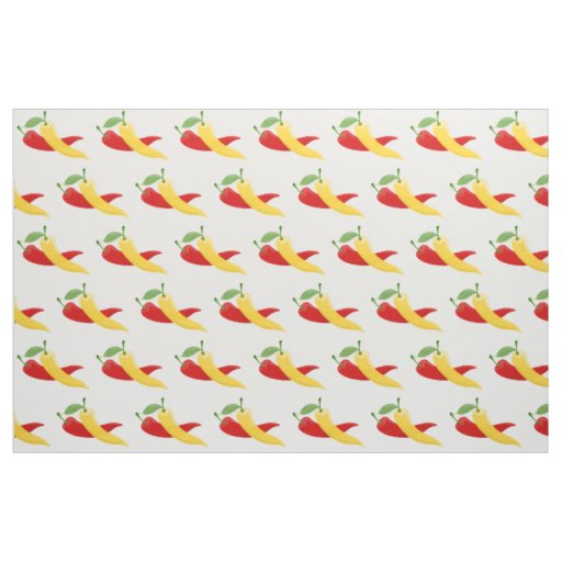 Red Yellow Green Chili Peppers Thunder_Cove  Fabric