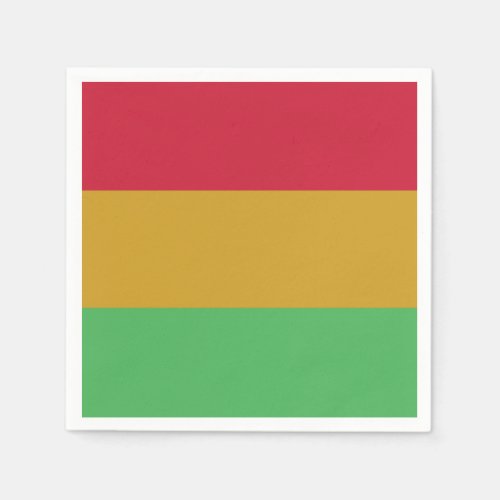 Red yellow green Juneteenth colors Napkins