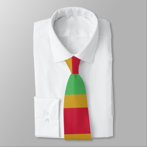 Red yellow green Juneteenth colors Neck Tie