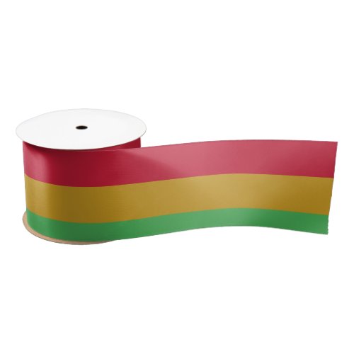 Red yellow green Juneteenth colors Satin Ribbon