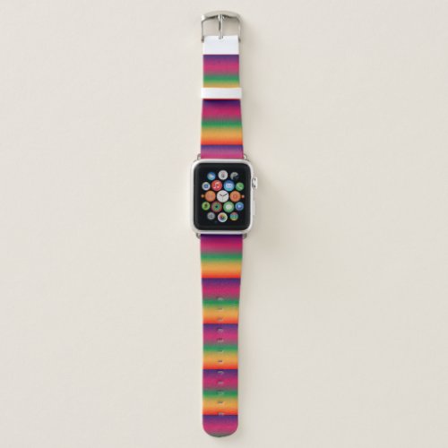 Red yellow green pink violet gradient apple watch band